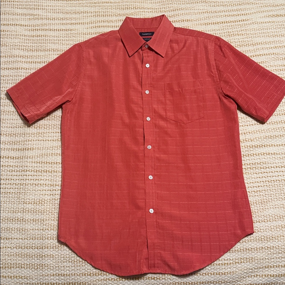 Croft & Barrow Men's Small Casual Red Button Down Shirt